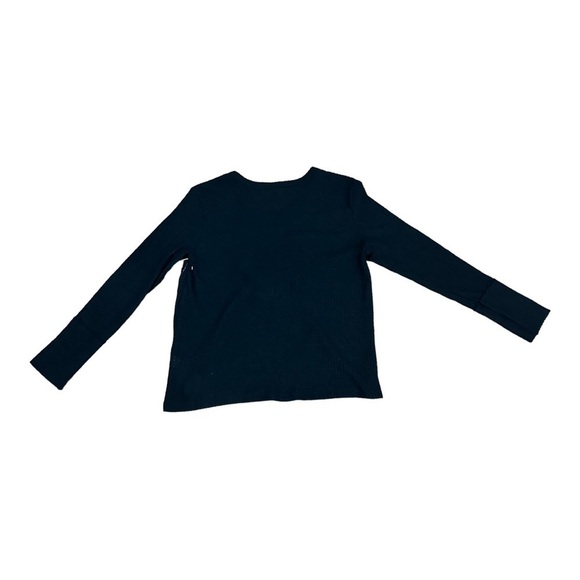 CASLON Holiday Waffle Knit Black Henley Shirt Size S - Picture 4 of 4